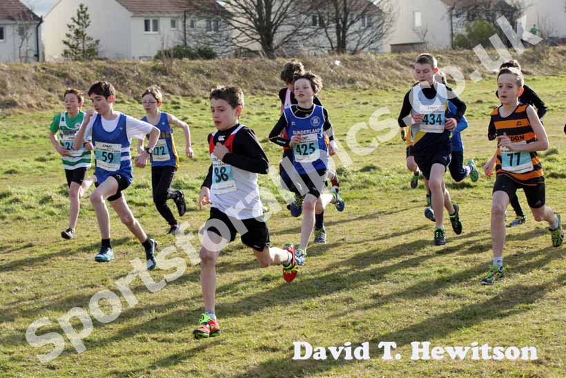 Sart of the under-13s boys race, NEHL, Wrekenton.
